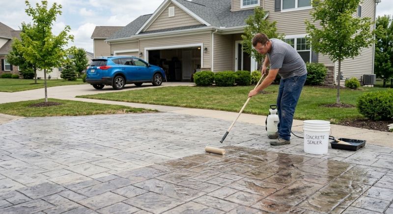 Stamped Concrete Sealing in Redmond, WA